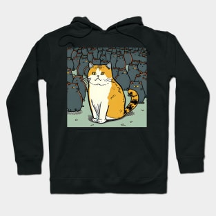 Cute Cat Alone In The Night - Cat Lover Hoodie